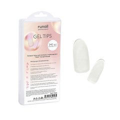 Гелевые типсы для экспресс наращивания Овал(натуральные), 240шт №7372