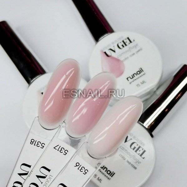 Жидкий УФ-гель (цвет: Чайная роза), 15 мл. №5318