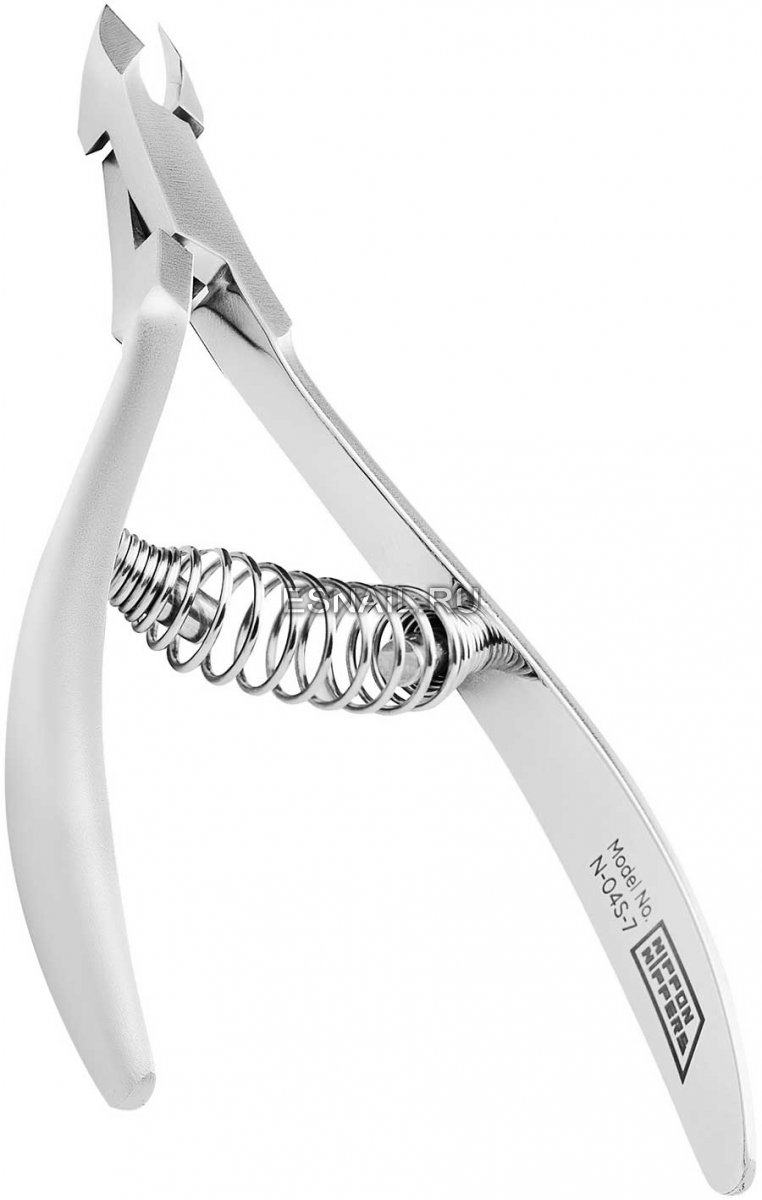 Nippon Nippers. Кусачки для кутикулы. Лезвие 7 мм. Спиральная пружина. Матовые