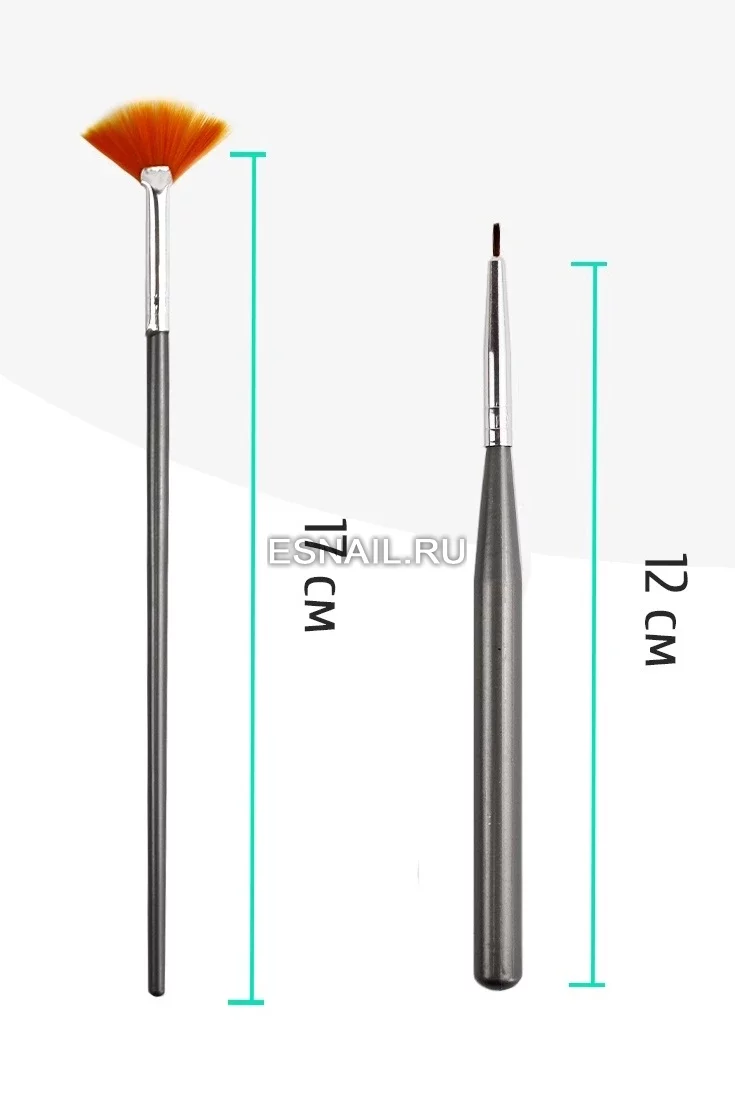 Набор кистей 15 шт, серые