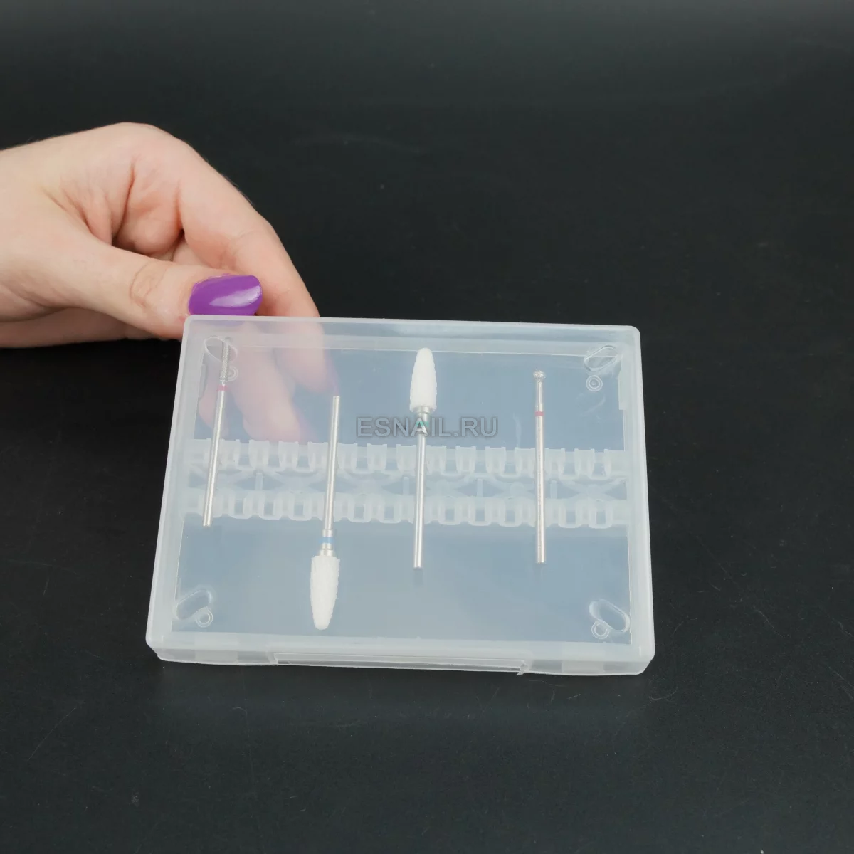 Бокс для хранения фрез, прозрачный (на 14 фрез)