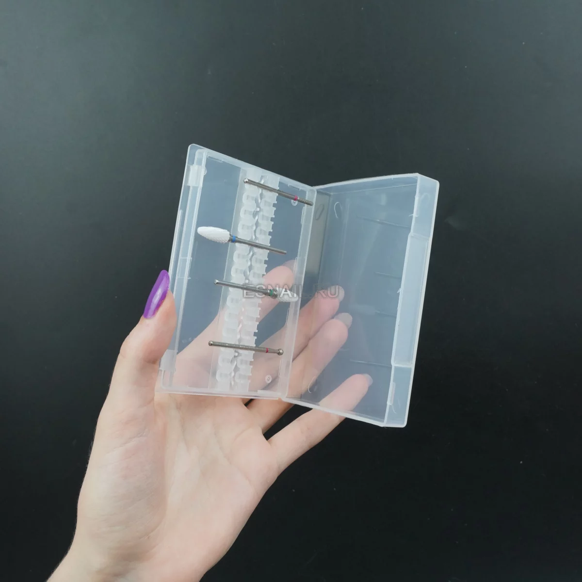 Бокс для хранения фрез, прозрачный (на 14 фрез)