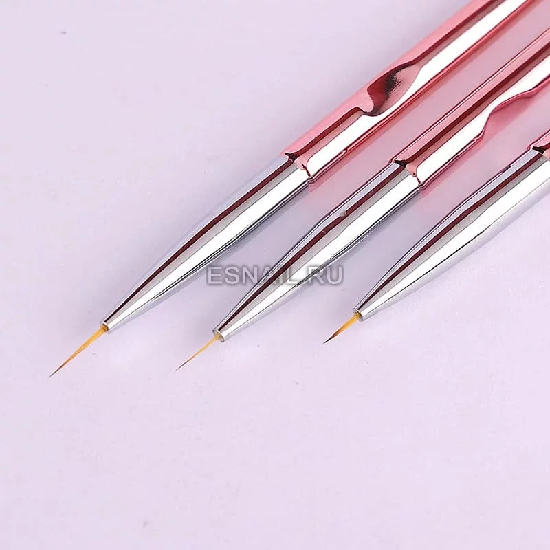 Набор кистей для прорисовки тонких линий и узоров, 3шт