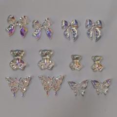 Объемные фигурки, Серебристое сияние (Мишки, Бантики, Бабочки), 12 шт.