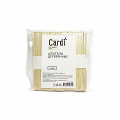 Шпатели деревянные Cardi, 100 шт. (114*9,6*2 мм) №5282