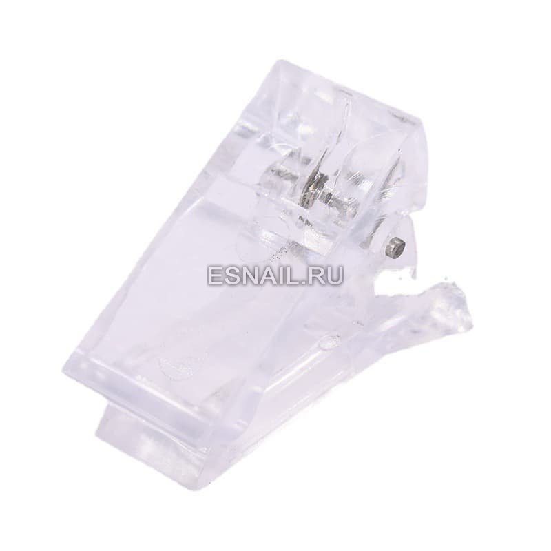 Зажим фиксирующий пластиковый (цвет: прозрачный, голубой, фиолетовый)