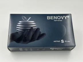 Перчатки нитриловые неопудренные нестерильные Foxy Gloves (цвет: черный), размер S