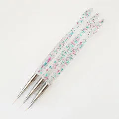 Набор тонких кистей для росписи акриловый стержень, 3шт