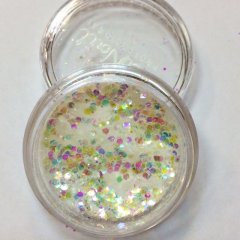 Дизайн для ногтей: блестки mix (цвет: белый)