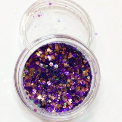 Дизайн для ногтей: блестки mix (цвет: фиолетовый)