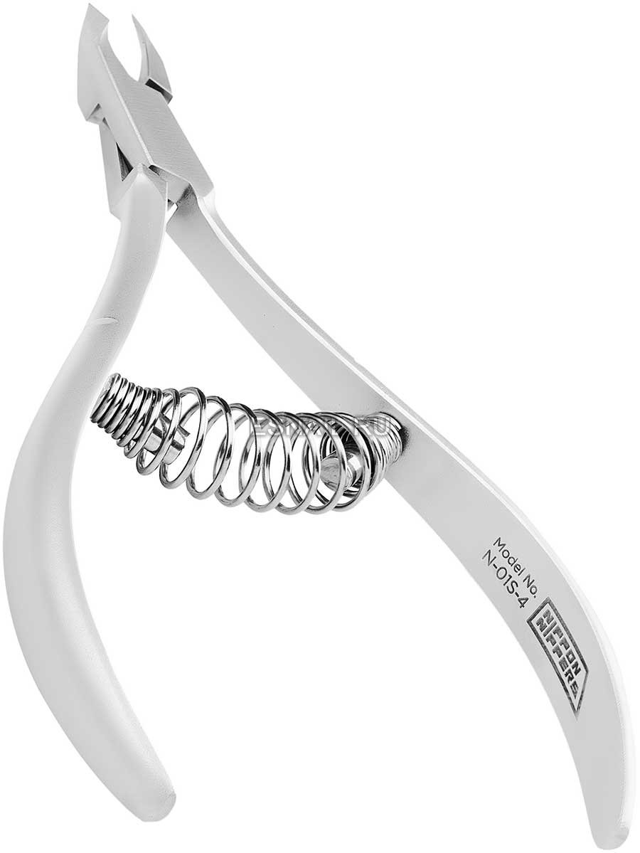 Nippon Nippers. Кусачки для кутикулы. Лезвие 4 мм. Спиральная пружина. Матовые.