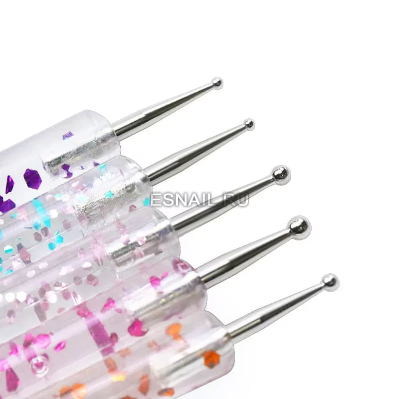 Набор дотсов с блестками, 5 шт.