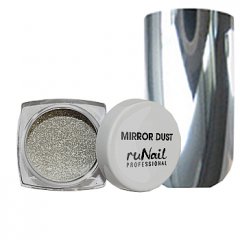 Зеркальная пыль для втирки с аппликатором (цвет: серебро), 1 г