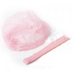 Шапочка-шарлотка одноразовая (цвет: розовый) 1 шт