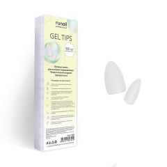 Гелевые типсы для экспресс наращивания Укороченный миндаль(прозрачные), 360шт №7622