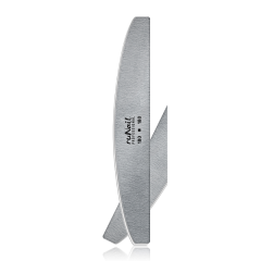 Профессиональная пилка для искусственных ногтей (серая, полукруглая, 180/180) №0239