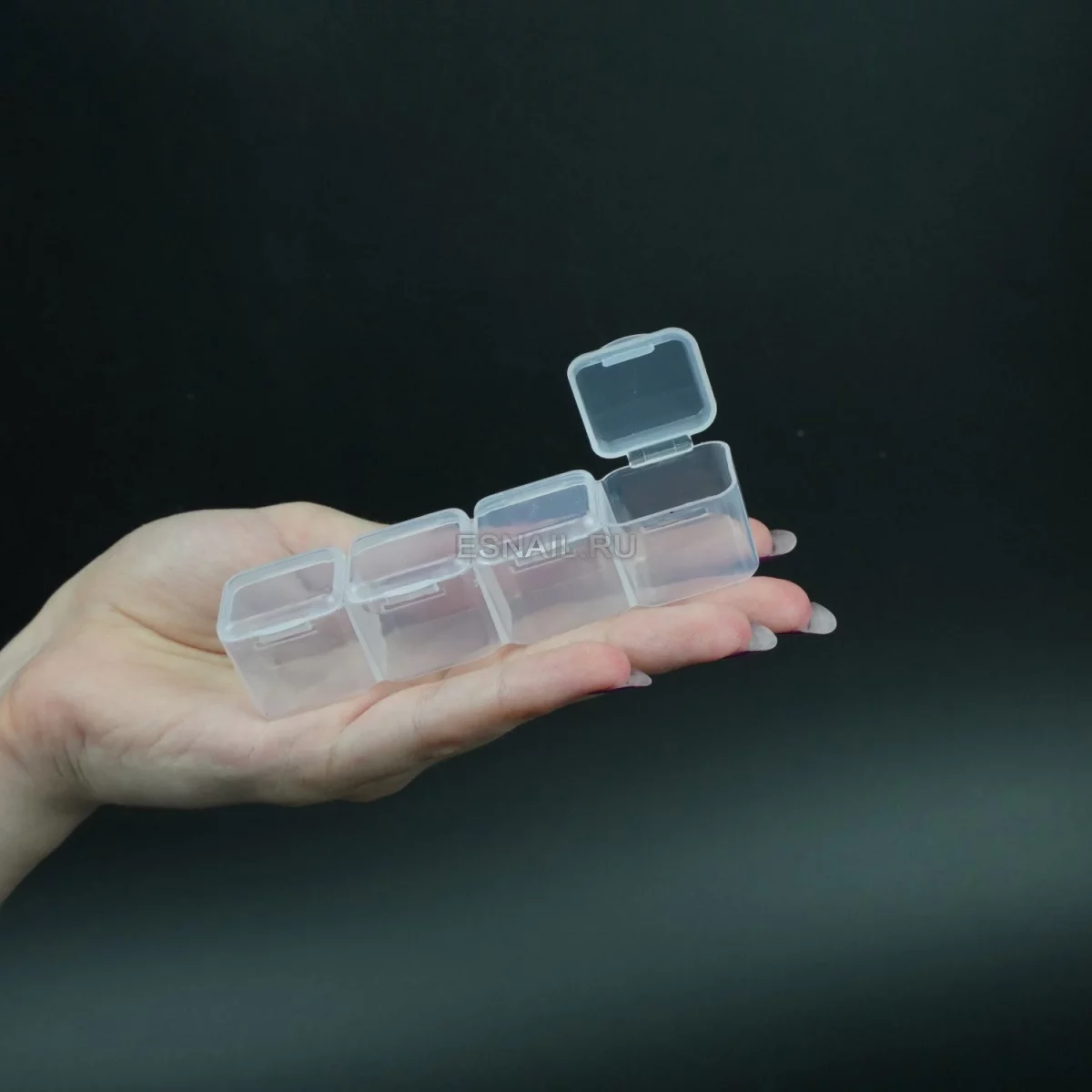 Контейнер для хранения на 56 ячеек, прозрачный