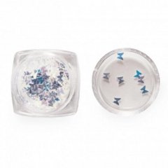 Дизайн для ногтей: пайетки зеркальные (бабочки)