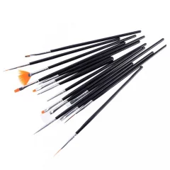 Набор кистей 15 шт черные