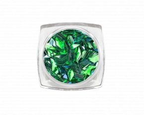 Дизайн для ногтей: 3D ромбы (цвет: изумруд)