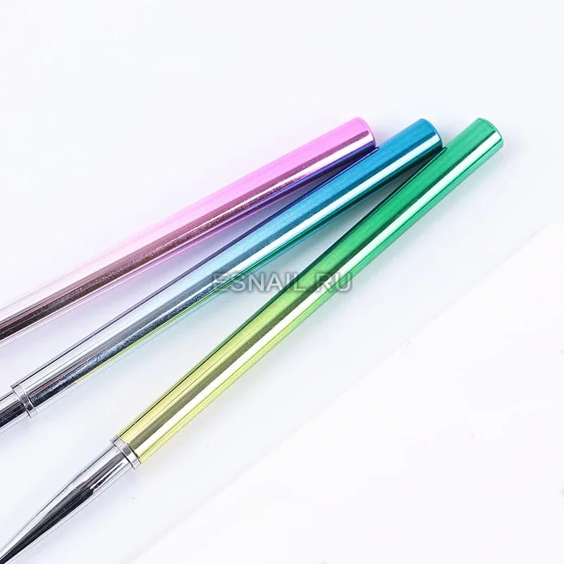 Набор радужных кистей для прорисовки тонких линий и узоров, 3шт