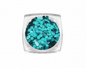 Дизайн для ногтей: пайетки голографические (цвет: бирюзовый)