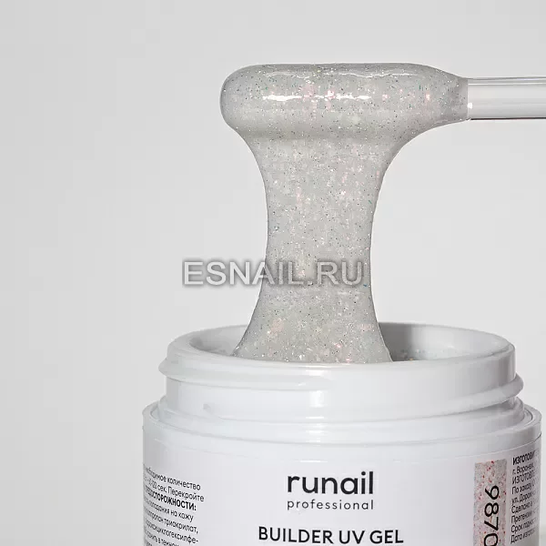 Моделирующий УФ-гель светоотражающий BUILDER UV GEL MILK DIAMOND, 15г №9870