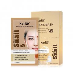 Восстанавливающая тканевая маска для лица с улиточным муцином, Karite Snail