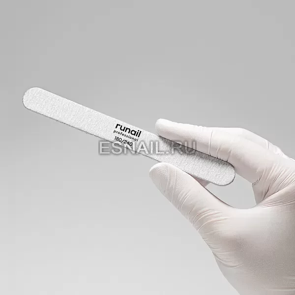 Проф. пилки-мини для нат. ногтей, спайка 1шт (серая, прямая, 13 см, 180/240) №9781