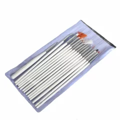 Набор кистей 15 шт белые