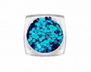 Дизайн для ногтей: пайетки голографические (цвет: синий)