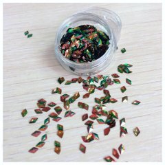 Дизайн для ногтей: 3D ромбы (цвет: цитрин)