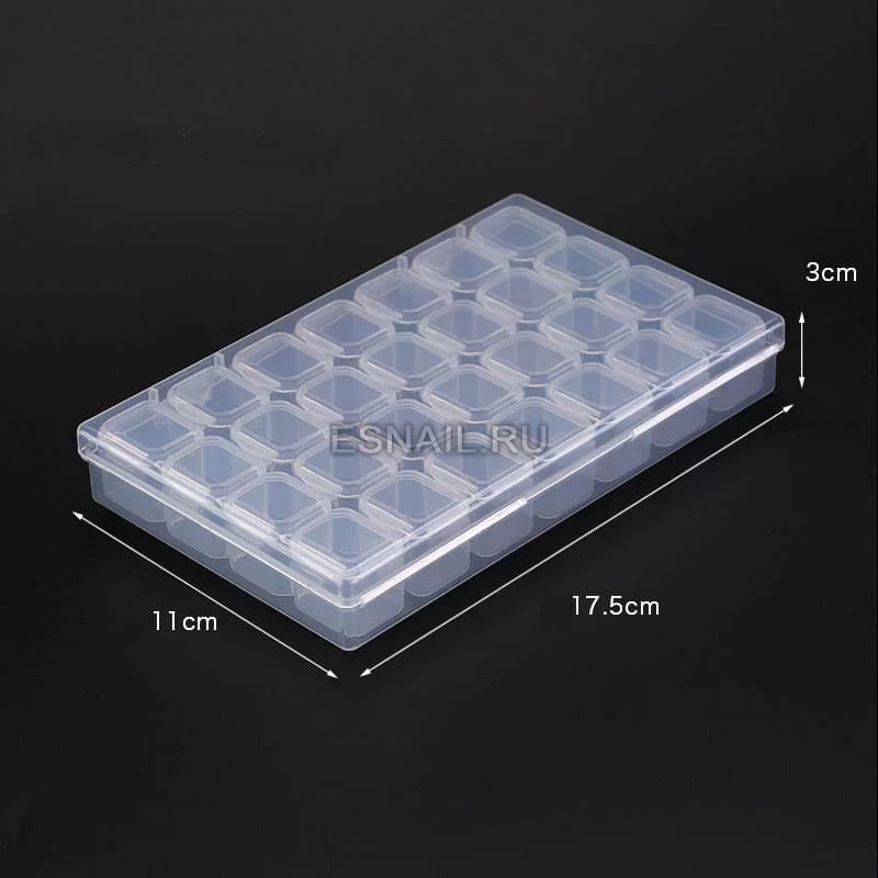Контейнер для хранения на 56 ячеек, прозрачный