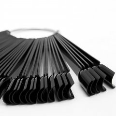 Палитра веерная для ногтей (черная), 50 шт.