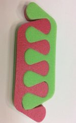 Разделители для пальцев (цвет: розово-салатовый), 8 мм