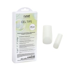 Гелевые типсы для экспресc наращивания Квадрат(натуральные), 240шт №7076