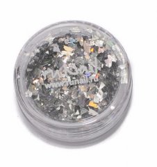 Дизайн для ногтей: слюда (цвет: серебряный)