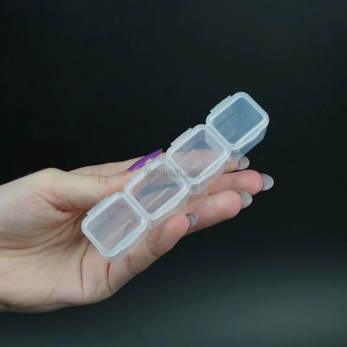 Контейнер для хранения на 56 ячеек, прозрачный