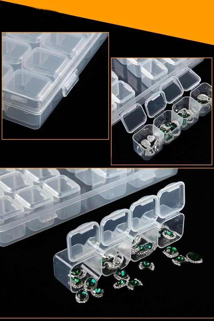 Контейнер для хранения на 56 ячеек, прозрачный