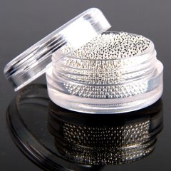 Дизайн для ногтей: бульонки металлические (цвет: серебряный)