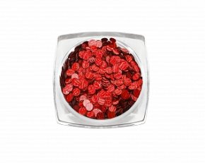 Дизайн для ногтей: пайетки голографические (цвет: красный)