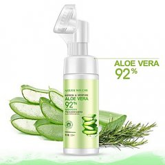 Очищающая пенка для умывания с щеточкой Aloe vera
