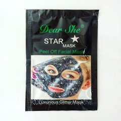 Маска для лица Dear She Star Mask Luxurious Glitter Mask черная
