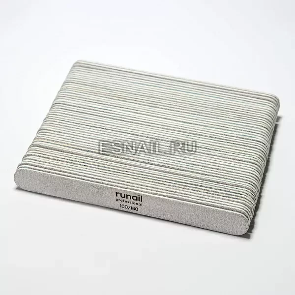 Проф. пилки-мини для иск. ногтей, спайка 1шт (серая, прямая, 13 см, 100/180) №9780