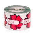 Формы для наращивания ногтей, Розовый цветочек - 10 шт
