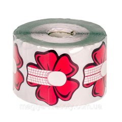 Формы для наращивания ногтей, Розовый цветочек - 10 шт