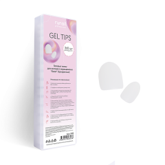 Гелевые типсы для экспресс наращивания Овал(прозрачные), 1-пластина №7630/1