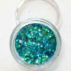 Дизайн для ногтей: блестки mix (цвет: бирюзовый)
