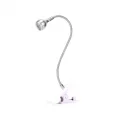 Лампа для маникюра мини, настольная на прищепке серебряная, 3W