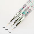 Набор тонких кистей для росписи акриловый стержень, 3шт